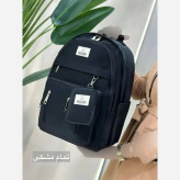 کوله پشتی همتا دیبا ضد آب اسپرت شیک زنانه مشکی کرم آزاد 40*27
