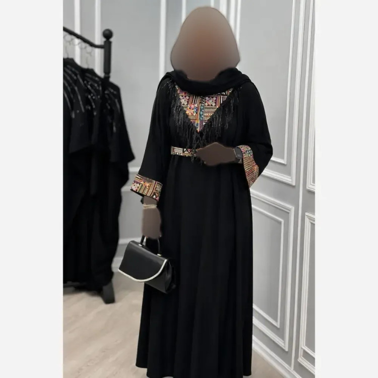 پیراهن مجلسی زنانه مهرسانا مشکی ابروبادی سایز فری 36 تا 46 قد 130 سانت