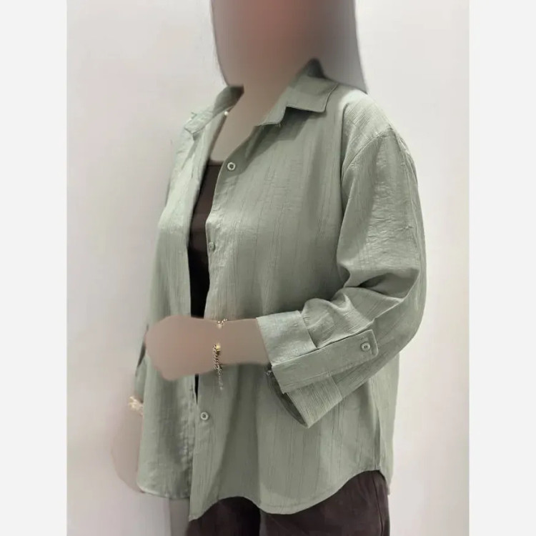 شومیز زنانه جنس ان آر گازوئیلی خنک و تابستانی فری سایز