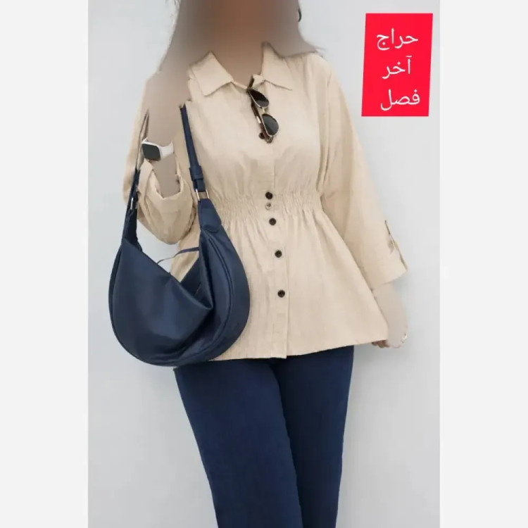 مانتو آنا کمرکش شانتون سوفیا فری سایز