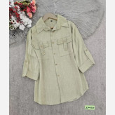 شومیز مانتویی دیپلمات شانتون جیب دار زنانه