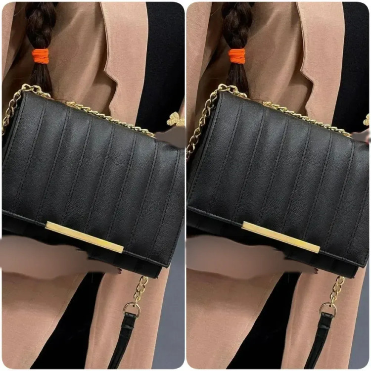 کیف لنسر چرم مشکی کیفیت اصلی اندازه 23 در 14 سانت