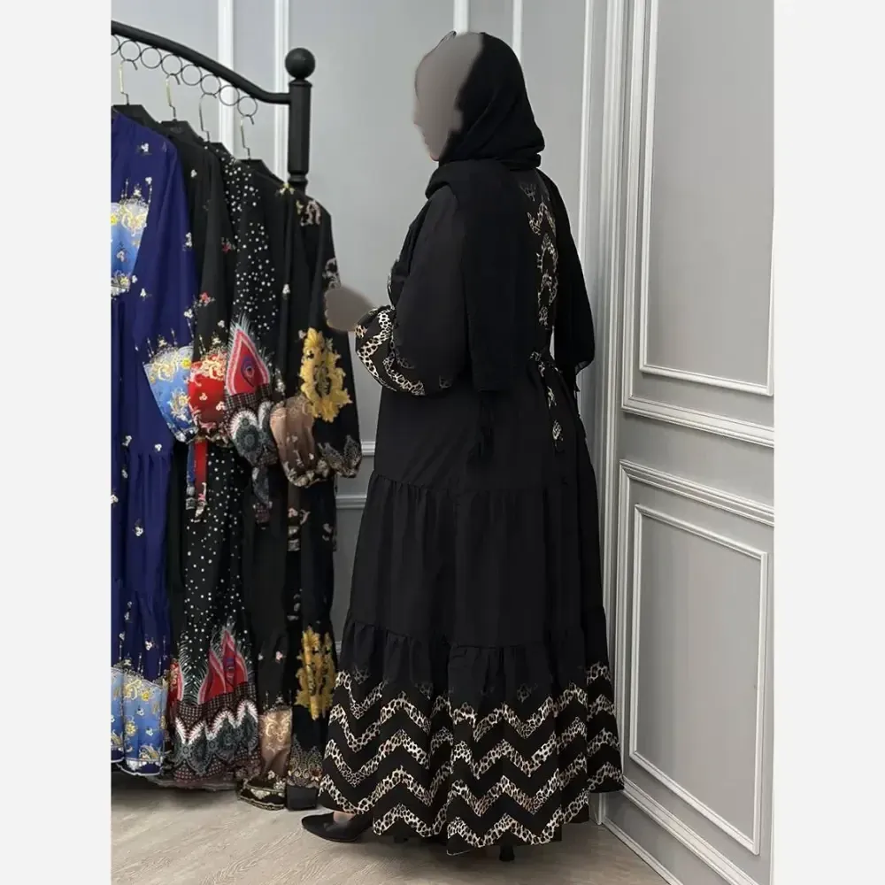 پیراهن آرتور جنس بوگاتی مشکی فری سایز 38 تا 48
