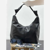 کیف چرم بند گره ای زنانه مشکی و موکا سایز 30*40 سانت سبک و جادار با کیفیت عالی