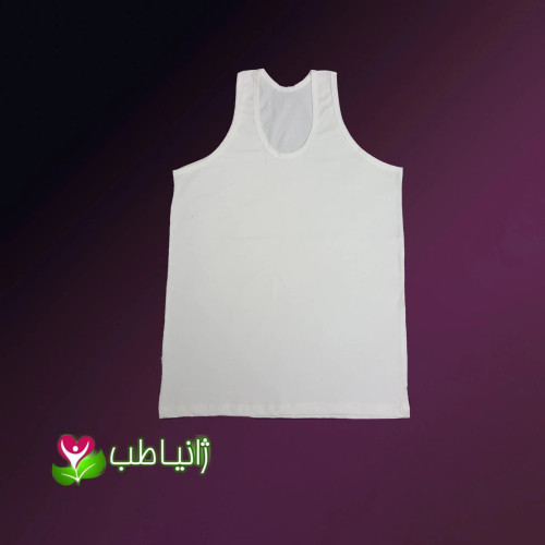 زیرپوش رکابی مردانه و زنانه صددرصد پنبه طبیعی الیاف گیاهی ژانیاطب سایز M تا 3XL رنگ کرم روشن