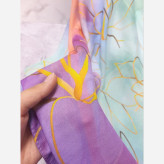 روسری نخی کاستوم طرح نیلا قواره 110 سیتو