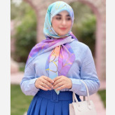 روسری مجلسی نخی کاستوم طرح نیلامن سیتو سایز 140 و 115