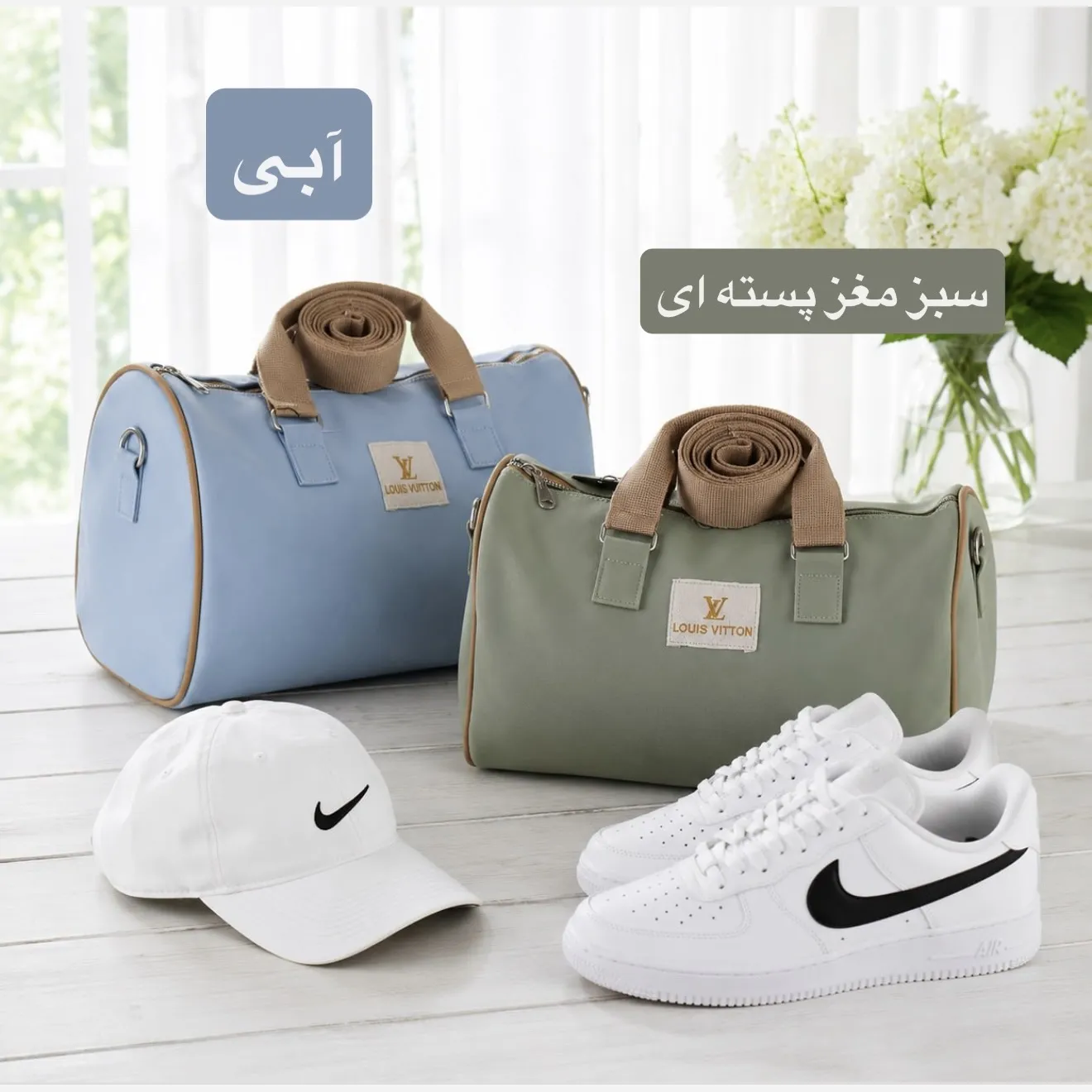 ساک دستی اسپرت و روزمره پارچه نانسی ابعاد 35 در 25 سانتیمتر