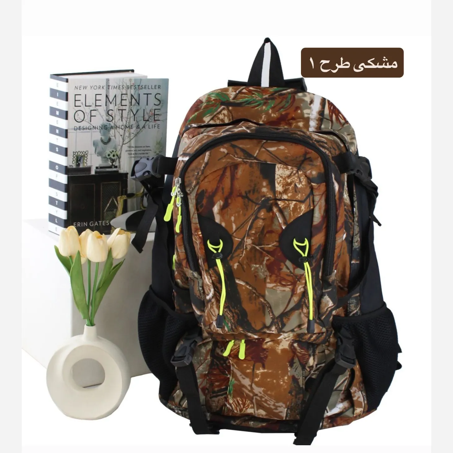 کوله پشتی مسافرتی و ورزشی پارچه ای چهار جیب بیرونی