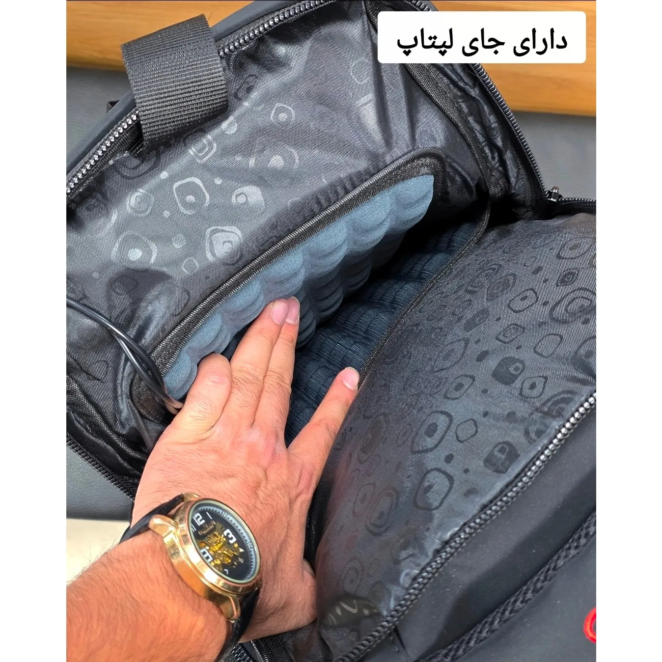 کوله پشتی اسپرت دیبا جادار با جای لپتاپ، پورت USB و هندزفری، ضد تعریق، مناسب 12 سال به بالا