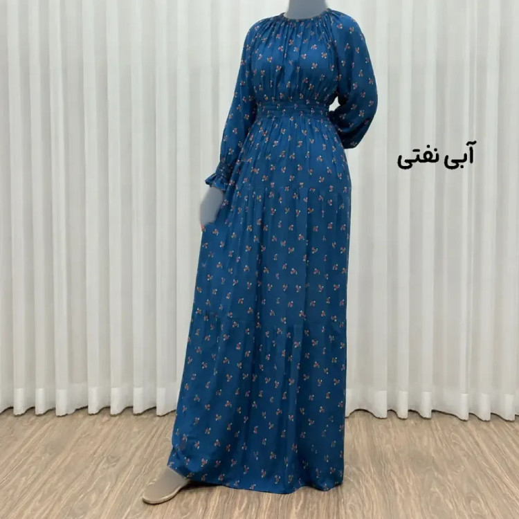 پیراهن ساحلی نخی گلریز زنانه فری سایز تا 50 بدون رنگ رفت سایه دهی ندارد
