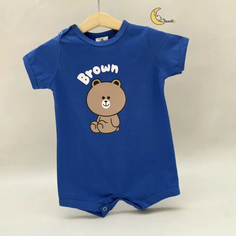 رامپر نوزادی بچگانه نخ پنبه آستین کوتاه 6 تا 36 ماه