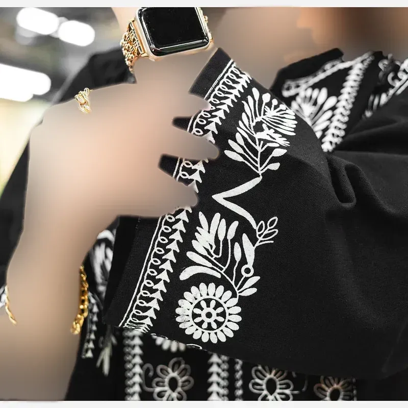 پیراهن زنانه لینن طرح مایا فری سایز مناسب تا 48 با کمربند