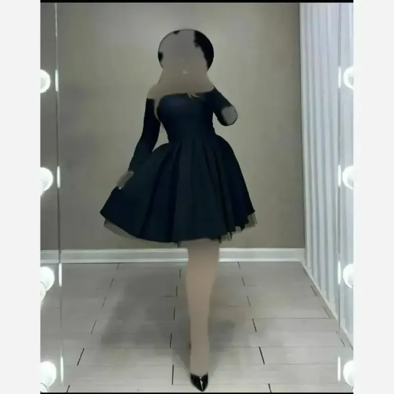پیراهن عروسکی زنانه جنس غواصی و تور فری سایز 36 تا 44