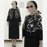 کت و سارافون زنانه بیگ سایز مدل گیسو جنس سوپر مازراتی