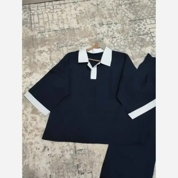 ست پلوشرت و شلوار مازراتی زنانه فری سایز تا 48 رنگ بندی متنوع جیب دار