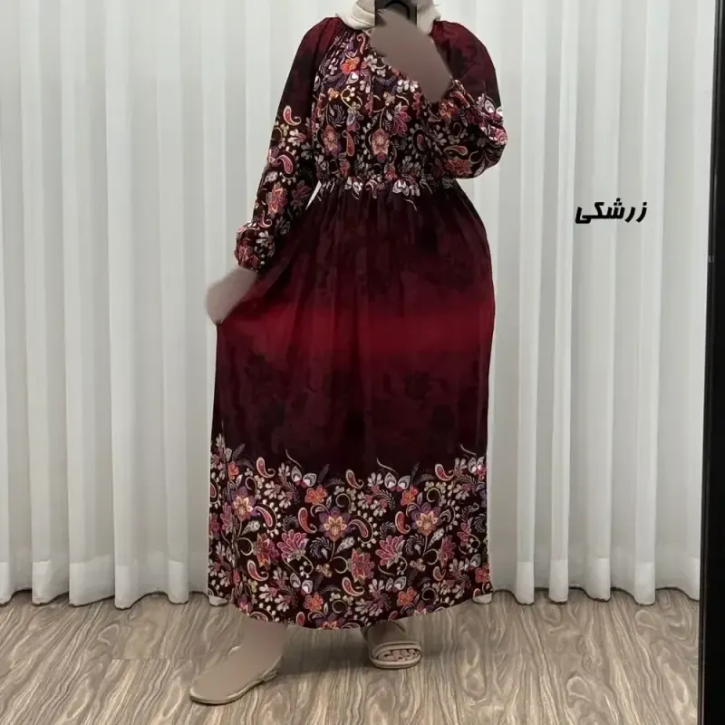 پیراهن ساحلی نخی زنانه فری سایز مدل حاشیه ترمه مناسب سایز 38 تا 50