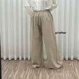 شلوار نخی زنانه راحتی فری سایز مناسب تا سایز 50 قد 107